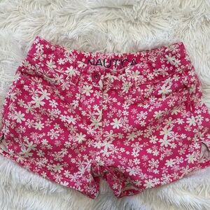 Nautica Pink Floral Girls' Jean Shorts